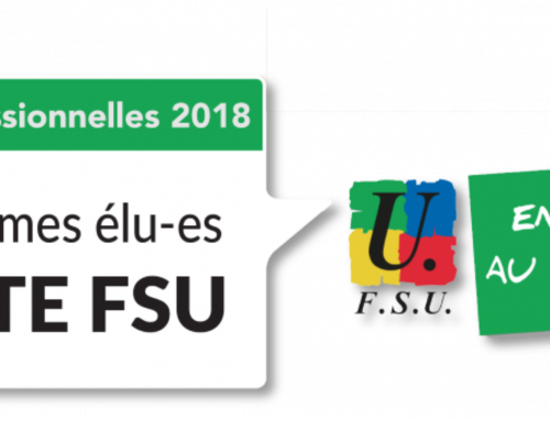Élections professionnelles 2018 : Le 6 décembre, votez FSU !